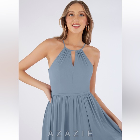 NWT AZAZIE DRESS IN DUSTY BLUE - Picture 5 of 11
